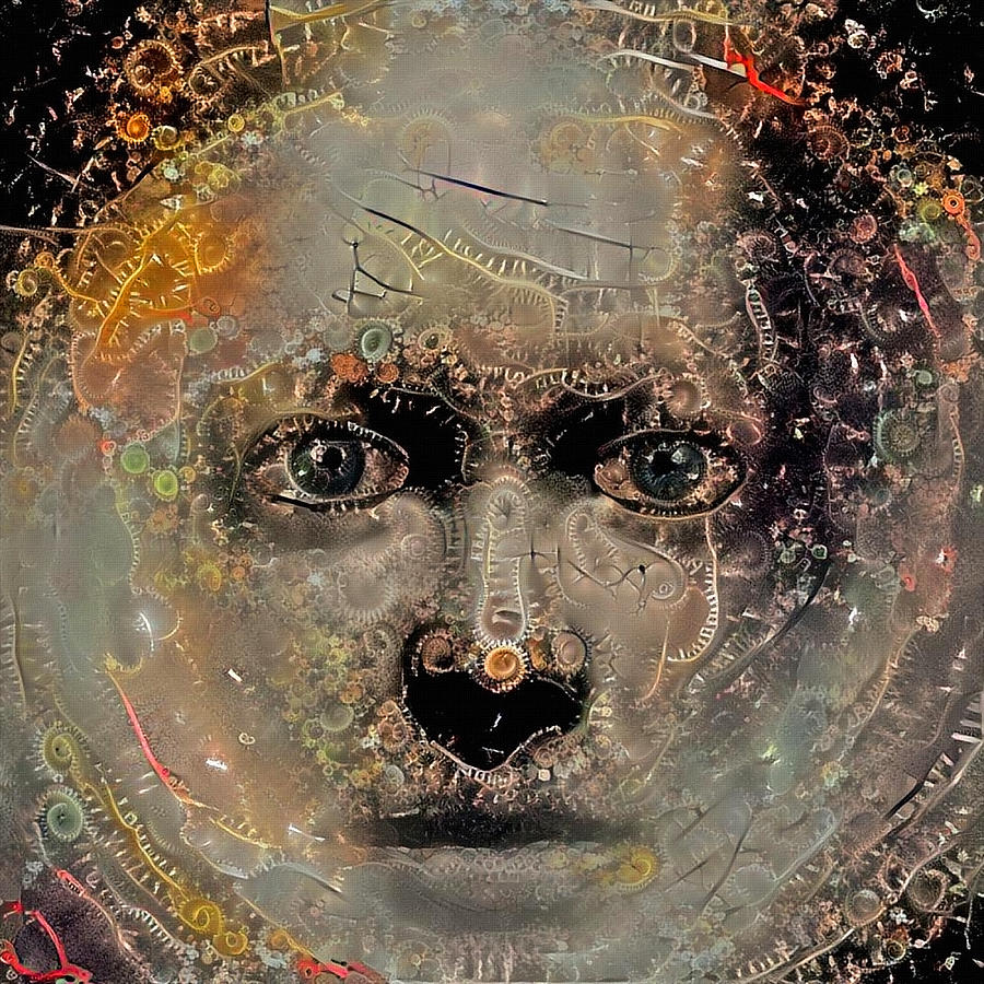 Queen Digital Art - Abstract face #2 by Bruce Rolff