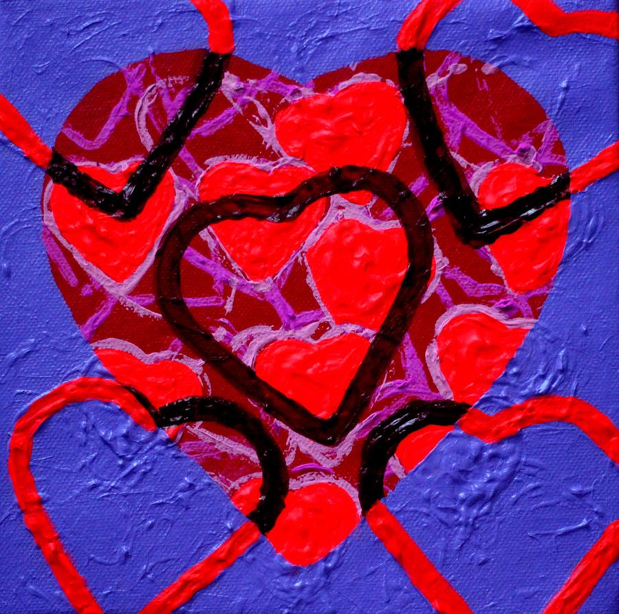 Abstract Painting - Abstract Heart by John Nolan Abstract Painting - Abstract Heart by John Nolan