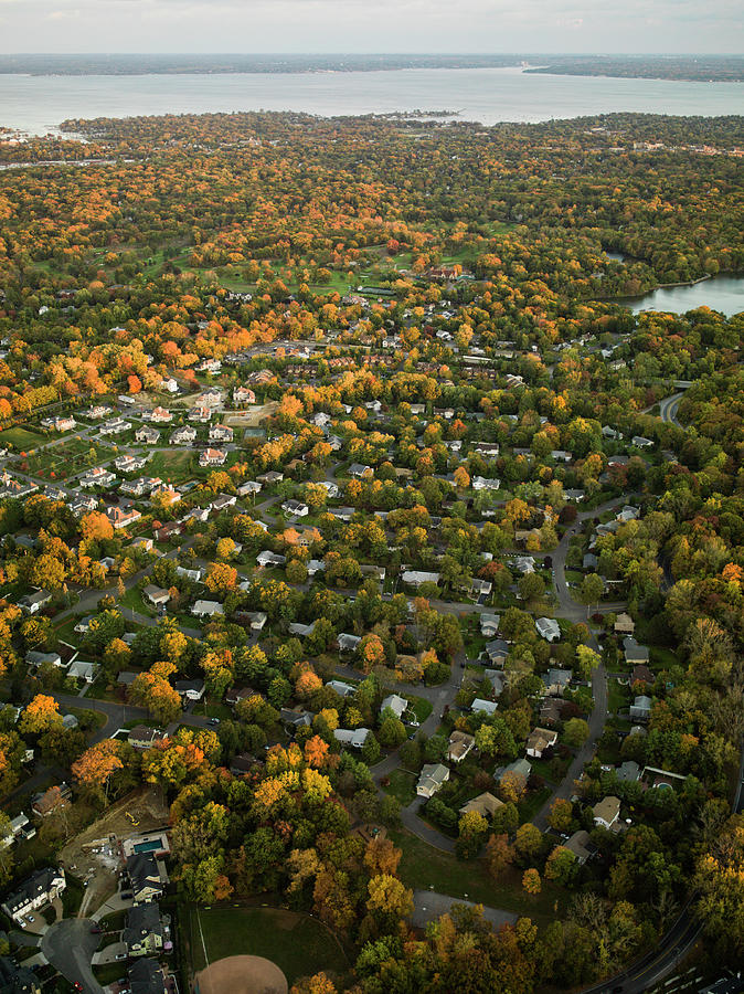 Aerial Photography Of Suburbs, Ny #2 Photograph by Michael H