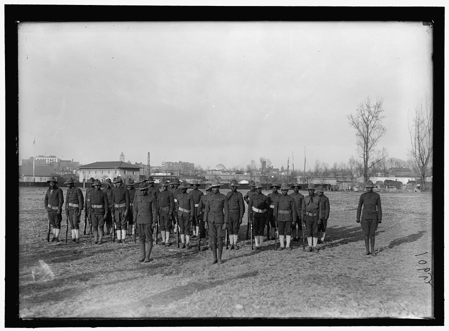 African American Soldiers In Parade Formation Painting By Unknown 