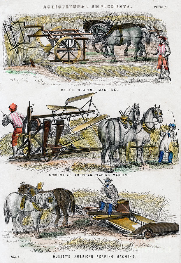 Agricultural Implements, 19th Century #2 Drawing by Print Collector