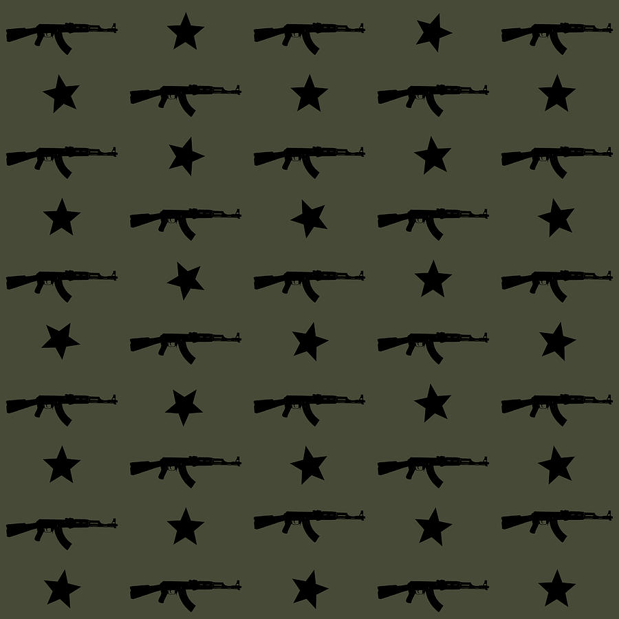 Pattern Digital Art - AK-47 Pattern #2 by Jared Davies