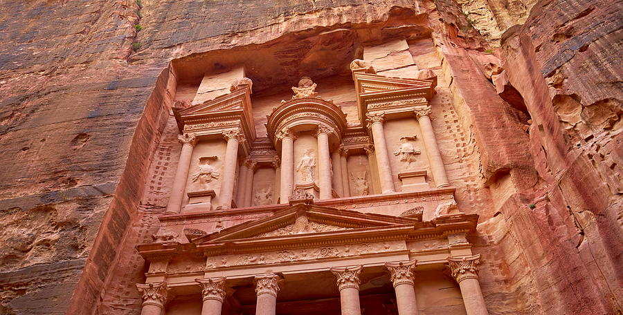 Architecture Photograph - Al Khazneh Treasury, Petra, Jordan #2 by Jan Wlodarczyk