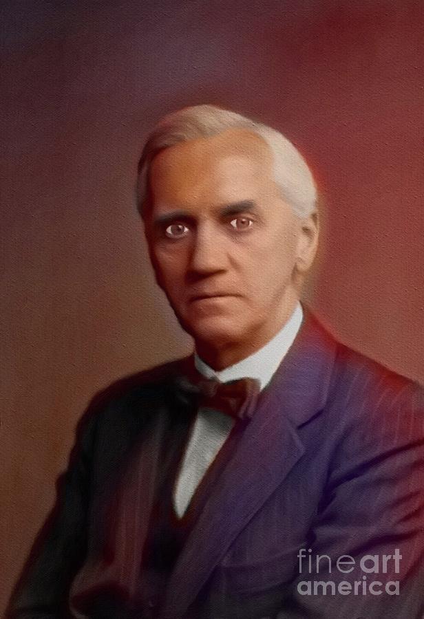 Vintage Painting - Alexander Fleming, Famous Scientist #2 by Esoterica Art Agency