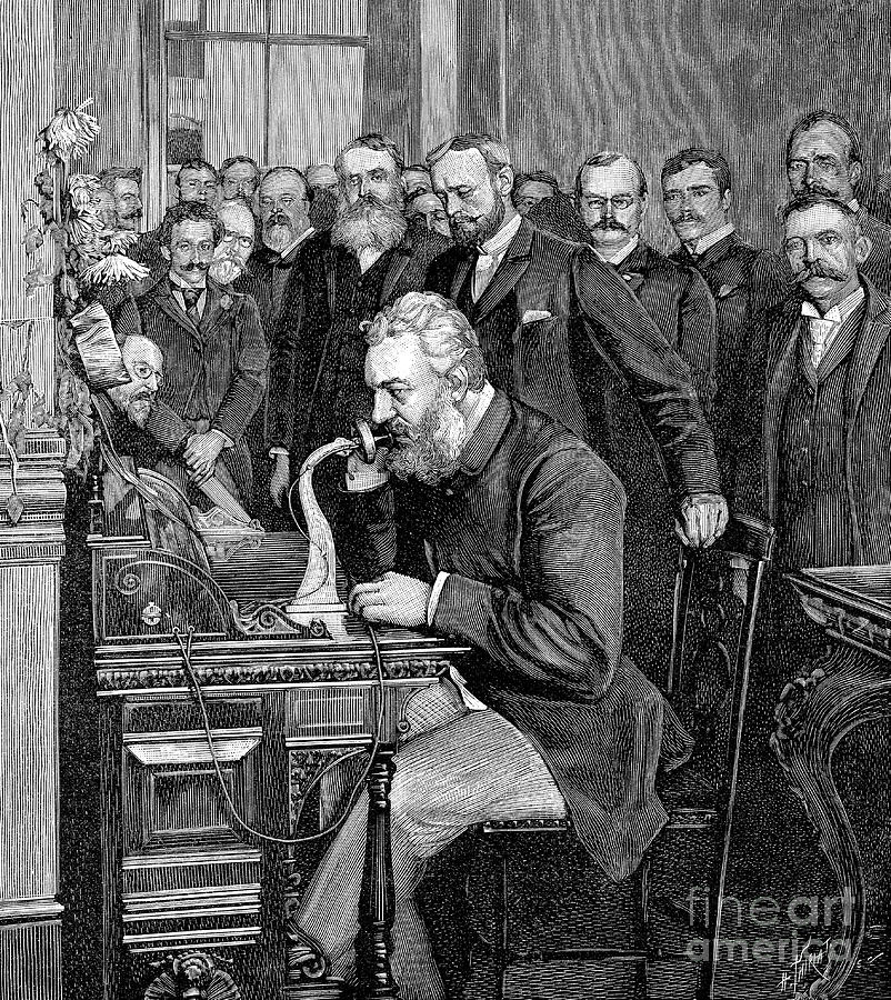 Alexander Graham Bell 1847-1922 #2 Drawing by Print Collector