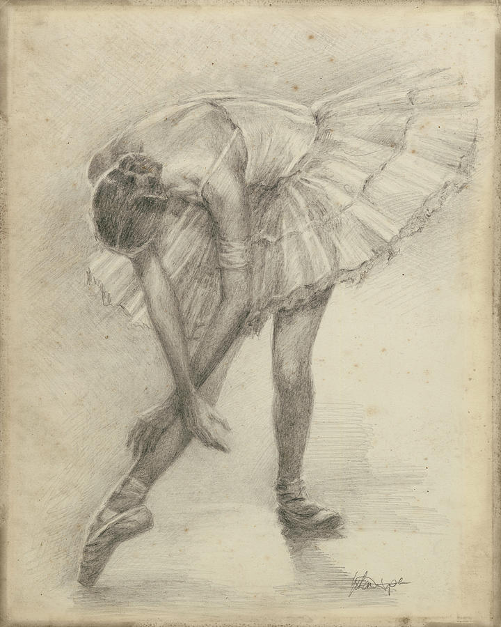 Antique Ballerina Study II #2 Painting by Ethan Harper