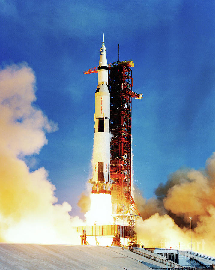 1st Photograph - Apollo 11 Launch #2 by Nasa/science Photo Library