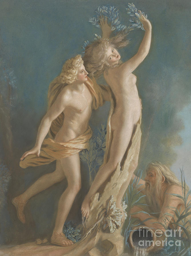Apollo and Daphne Pastel by Jean-Etienne Liotard