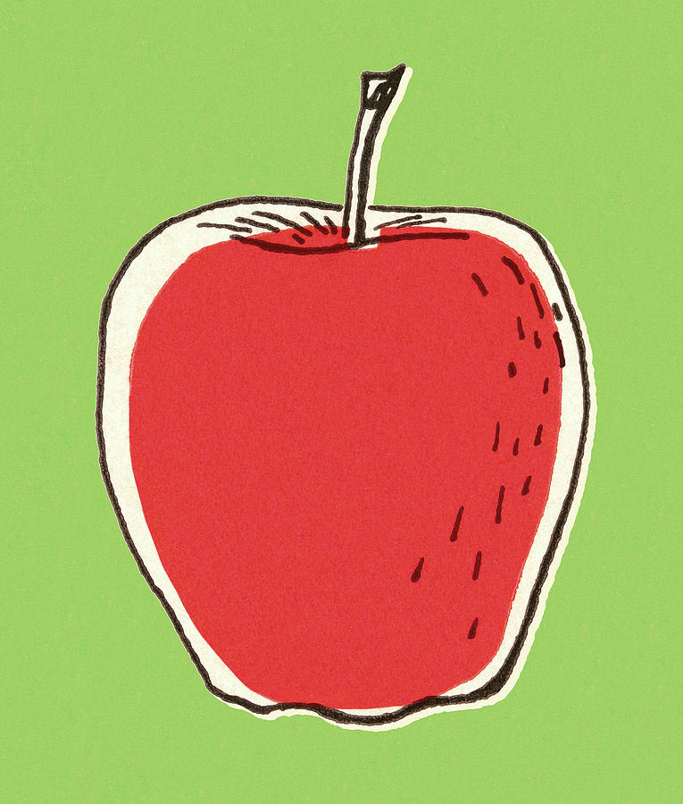 Vintage Drawing - Apple #2 by CSA Images