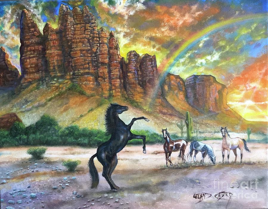 Arizona Sunset #2 Painting by Leland Castro