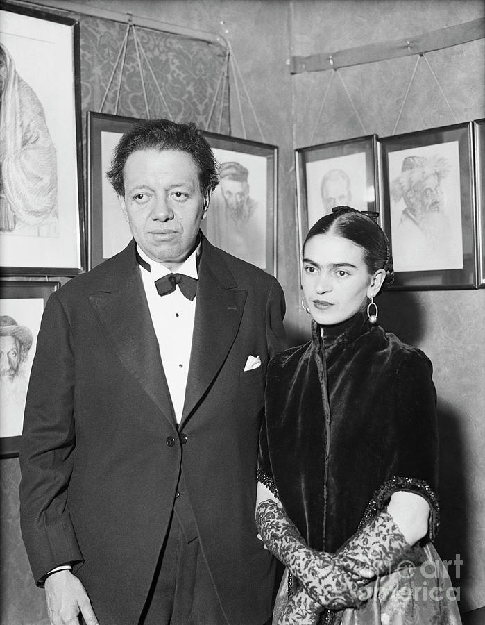 Artists Diego Rivera And Frida Kahlo Photograph by Bettmann