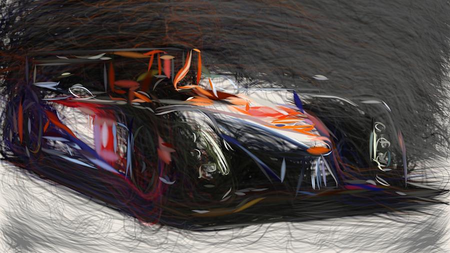 Aston Martin AMR One LMP1 Draw Digital Art by CarsToon Concept - Pixels