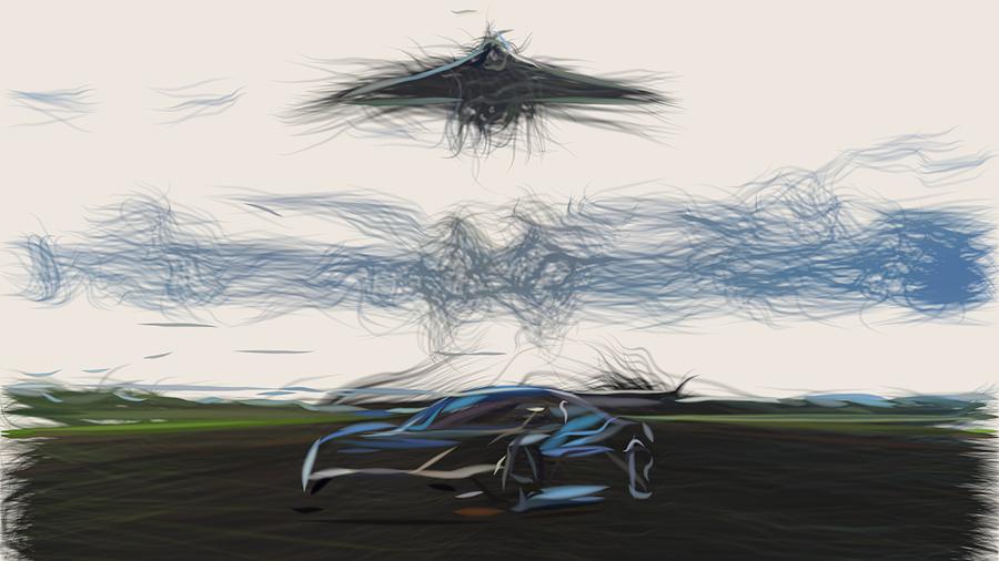 Aston Martin Vulcan Draw Digital Art