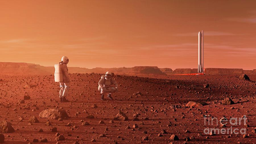 Astronaut On Mars #2 Photograph by Mark Garlick/science Photo Library