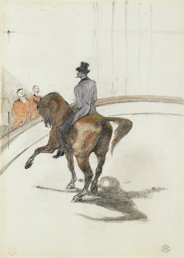 Horse Drawing - At The Circus; The Spanish Walk by Henri De Toulouse-lautrec
