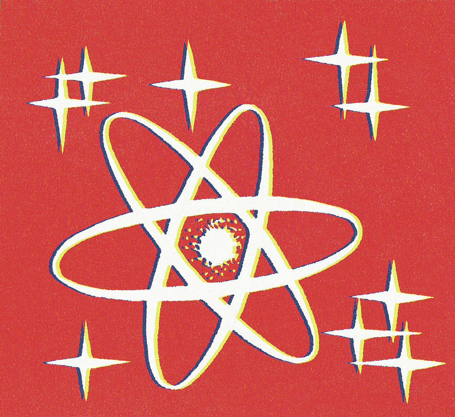 Vintage Drawing - Atom #2 by CSA Images