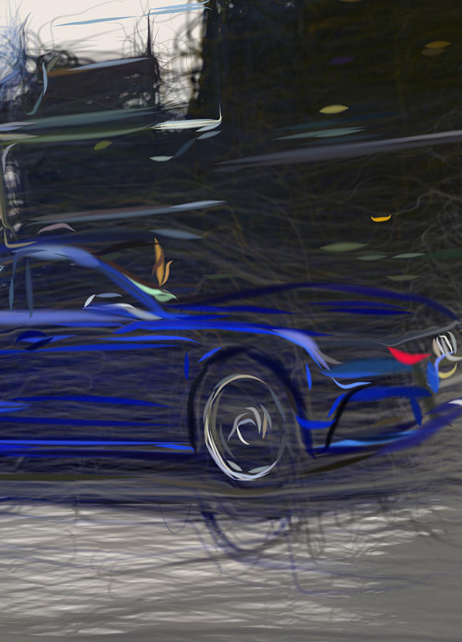 Audi Rs7 Drawing #2 Digital Art by CarsToon Concept