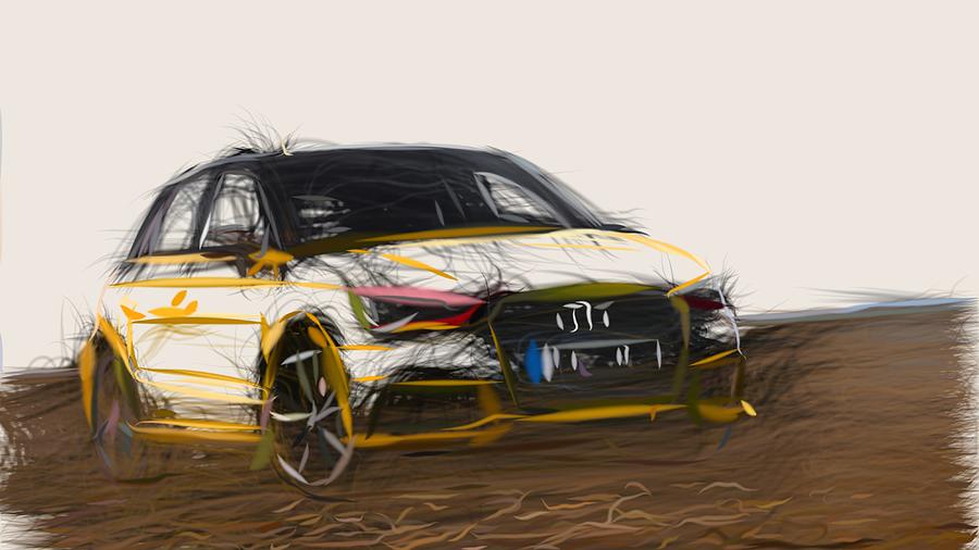 Audi S1 Sportback Drawing Digital Art By Carstoon Concept