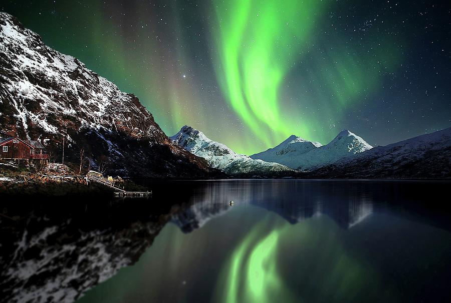 Aurora Borealis, Nordland, Norway #2 Digital Art by Francesco Russo