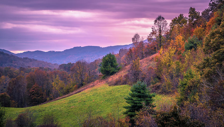 Autumn Season And Sunset Over Boone North Carolina Landscapes #2 Photograph by Alex Grichenko