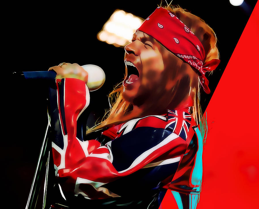 Axl Rose #2 Mixed Media by Marvin Blaine