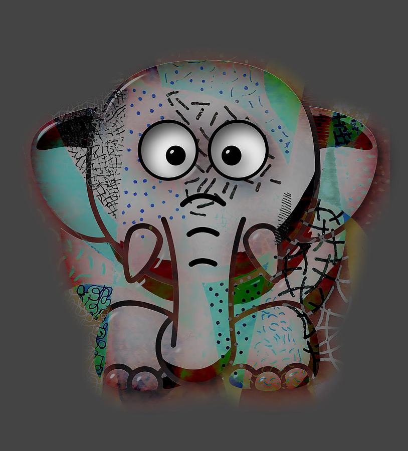 Baby Elephant #2 Mixed Media by Marvin Blaine