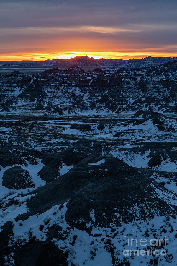 Badlands National Park Photograph - Badlands National Park In Winter #2 by Jim West/science Photo Library