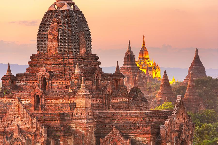Architecture Photograph - Bagan, Myanmar Temples #2 by Sean Pavone