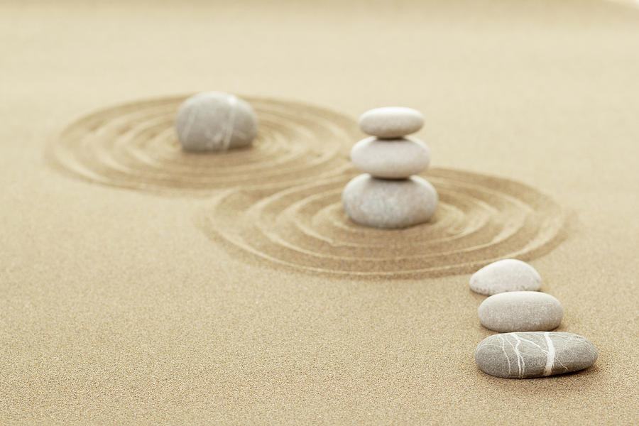 Balance zen stones in sand Photograph by Artush Foto - Fine Art America