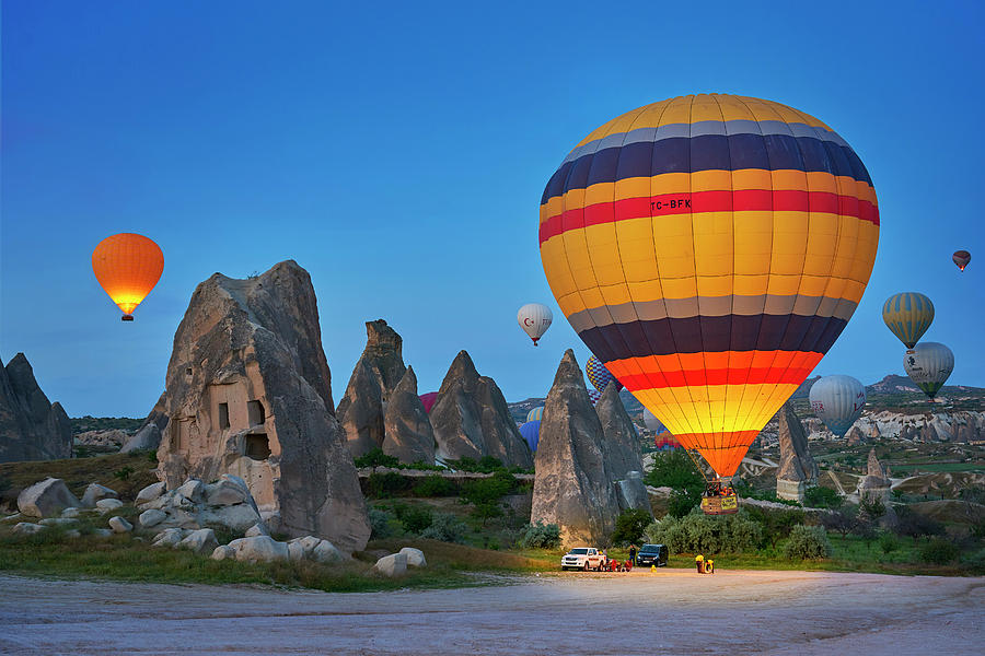 Turkey Digital Art - Ballooning Over Rock Formations #2 by Jan Wlodarczyk