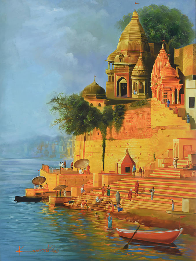 Banaras Ghat Painting