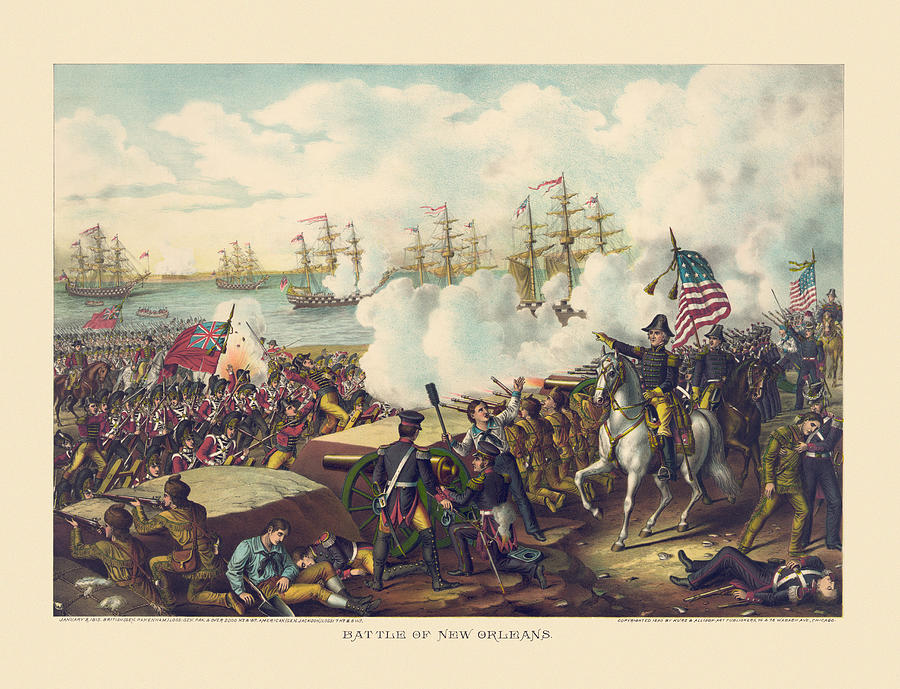 Battle of New Orleans Painting by Kurz & Allison