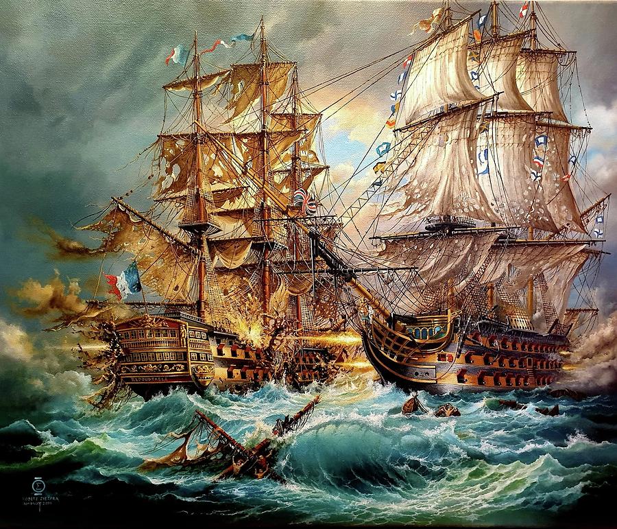 The Battle Of Trafalgar Painting