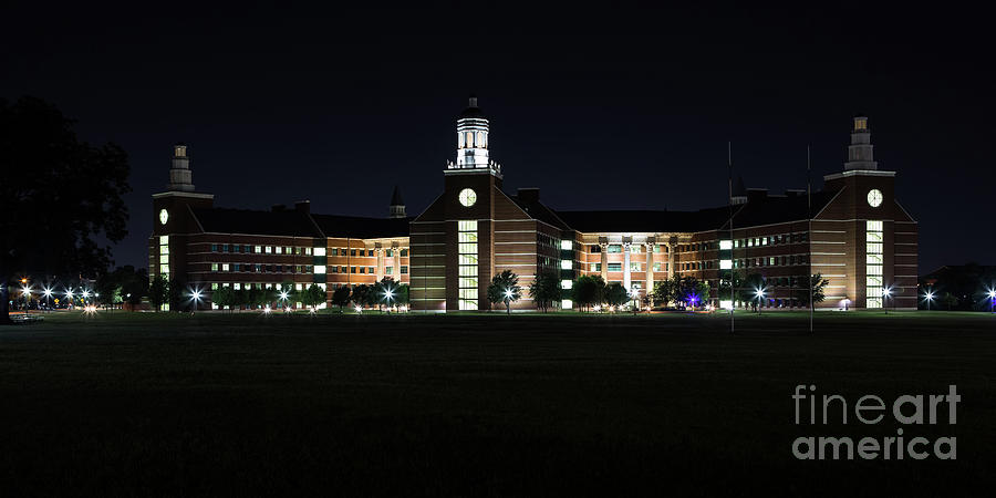 Baylor University at Night #1 Photograph by Lawrence Burry