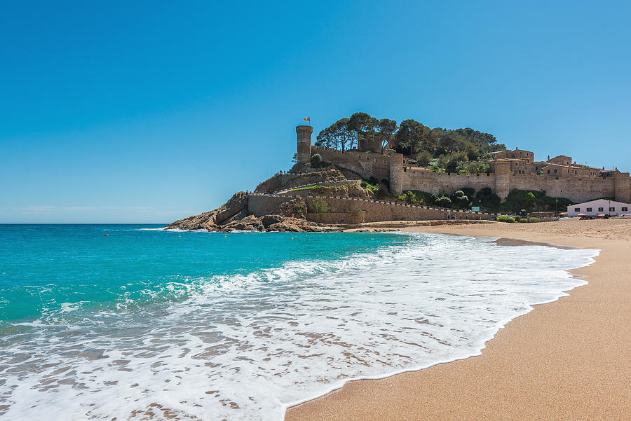 Beach At Tossa De Mar And Fortress #2 Photograph by Prasit Rodphan - Pixels