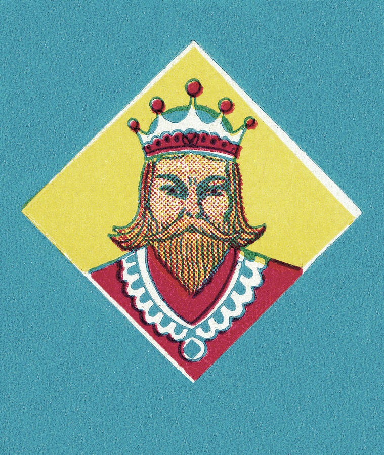 Vintage Drawing - Bearded King #2 by CSA Images
