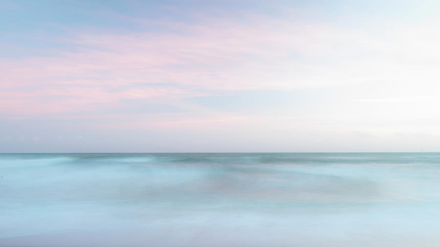 Spring Photograph - Beautiful artistic colorful landscape image of blurred waves at  #2 by Matthew Gibson