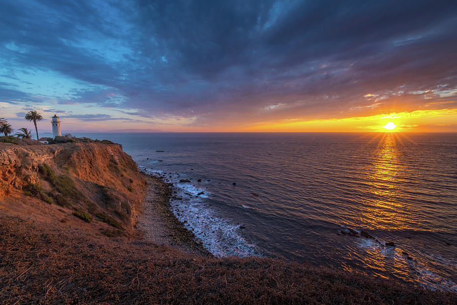 Beautiful Point Vicente Lighthouse at Sunset #2 Photograph by Andy Konieczny