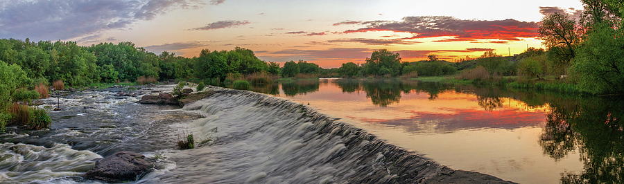 Summer Photograph - Beautiful View Of The Dam On The River At Sunset #2 by Cavan Images