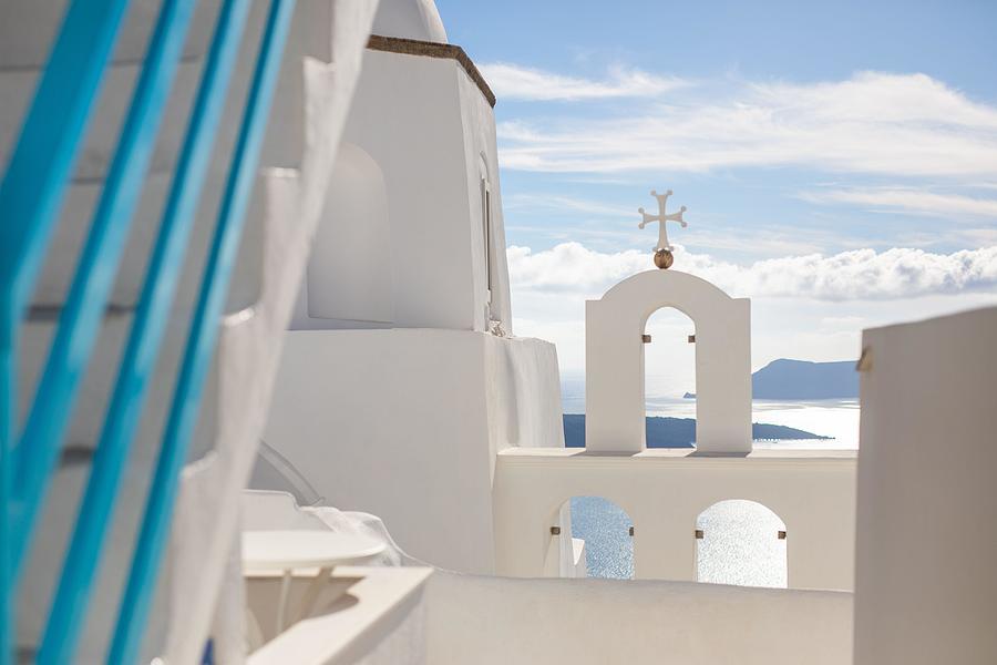 Greek Photograph - Beautiful View Of Typical Santorini #2 by Levente Bodo