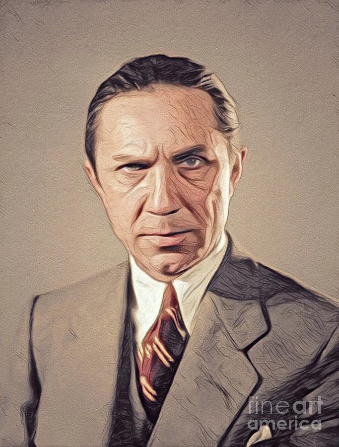 Hollywood Digital Art - Bela Lugosi, Vintage Hollywood Actor #2 by Esoterica Art Agency
