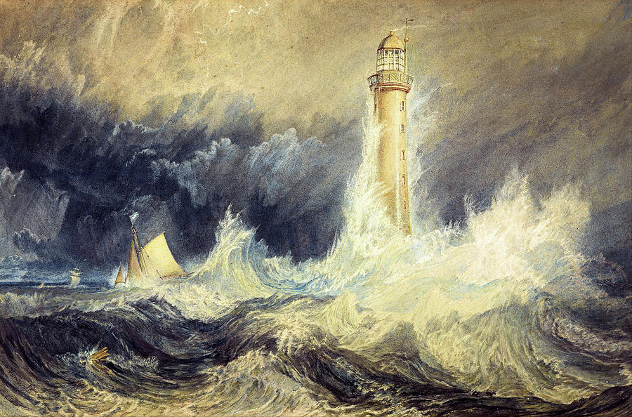 Joseph Mallord William Turner Painting - Bell Rock Lighthouse #2 by Joseph Mallord William Turner