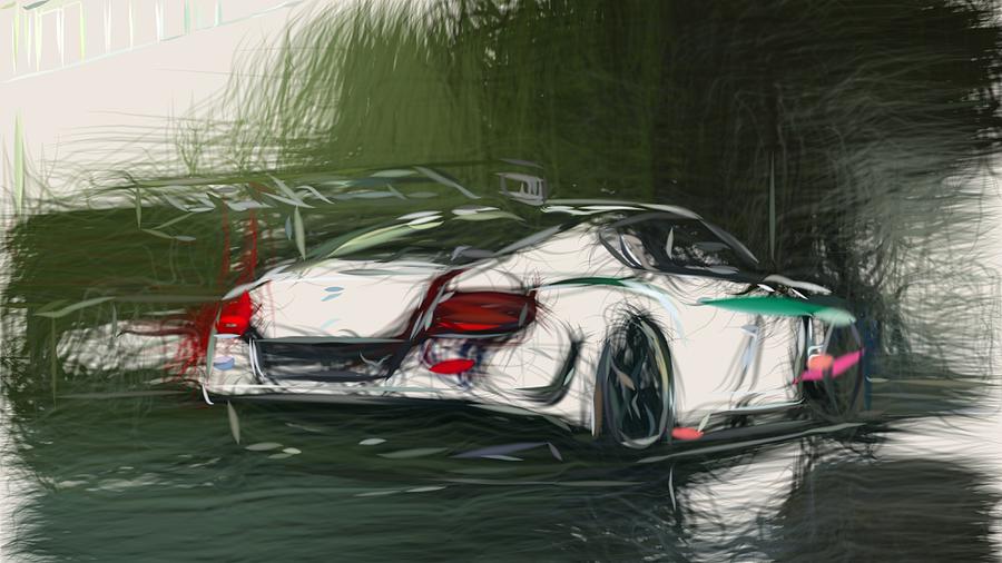 Bentley Continental GT3 Drawing #3 Digital Art by CarsToon Concept
