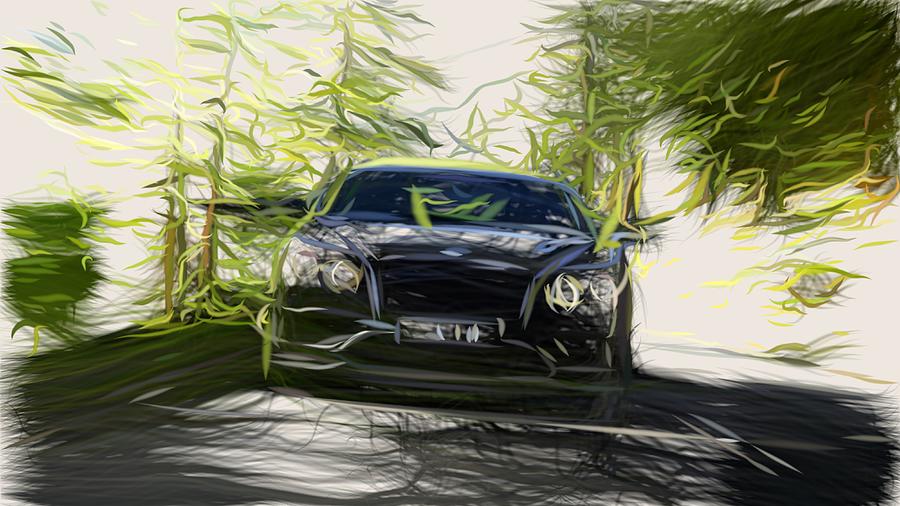 Bentley Continental Supersports Drawing #3 Digital Art by CarsToon Concept