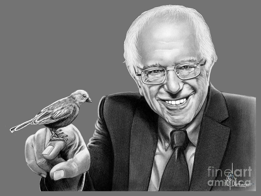 Bernie Sanders #2 Drawing by Murphy Elliott