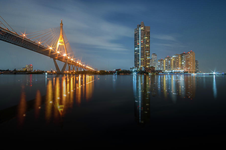 Bhumibol Bridge Photograph by Ironheart - Fine Art America