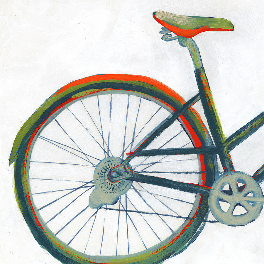 Transportation Painting - Bicycle Diptych I by Grace Popp