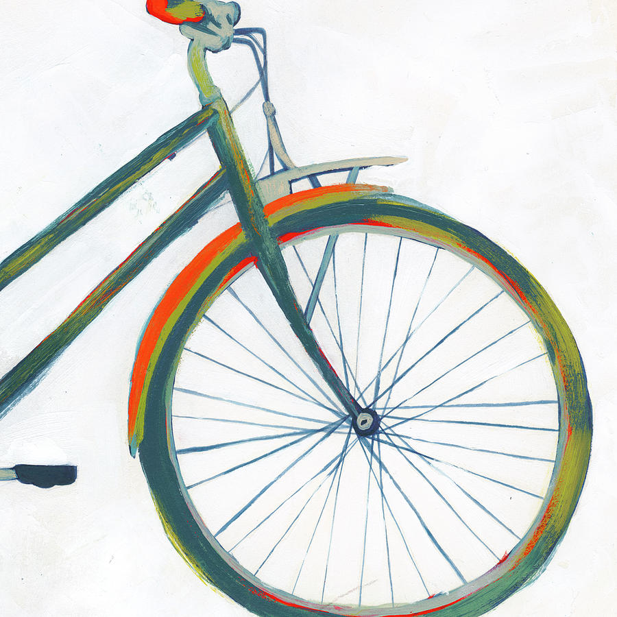 Transportation Painting - Bicycle Diptych II by Grace Popp