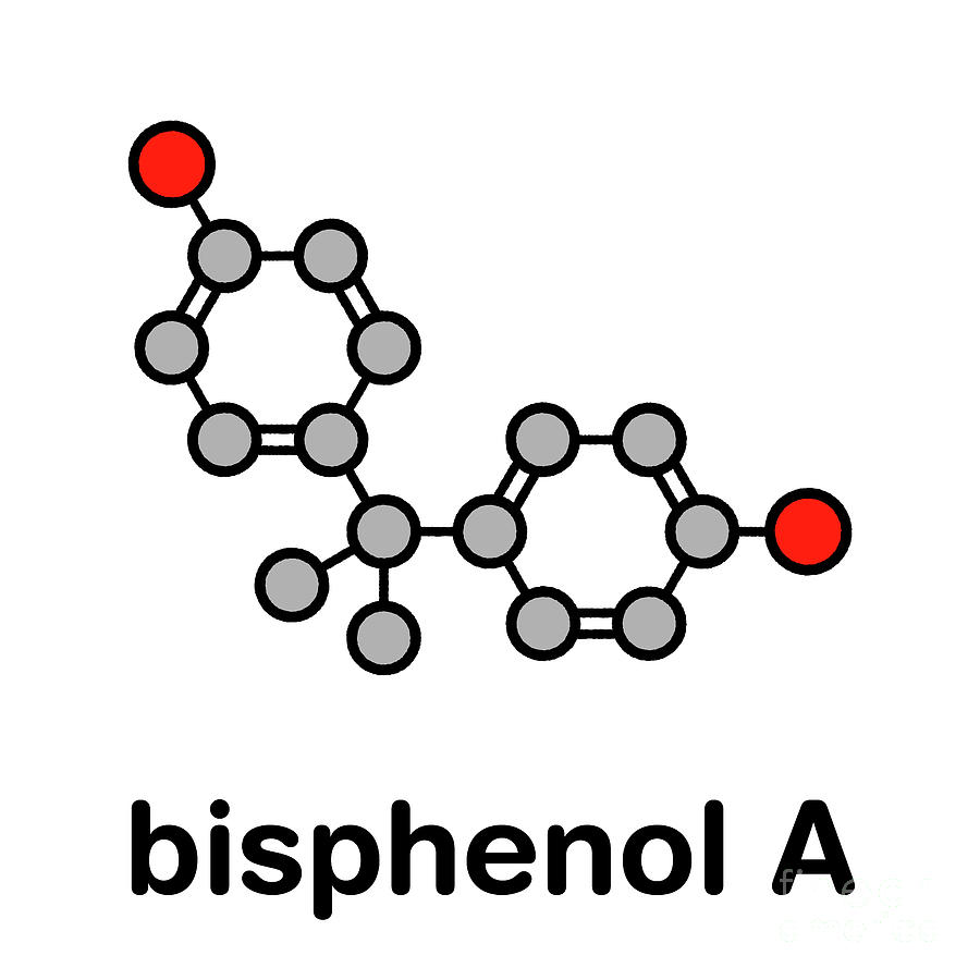 Bottle Photograph - Bisphenol A Plastic Pollutant Molecule #2 by Molekuul/science Photo Library