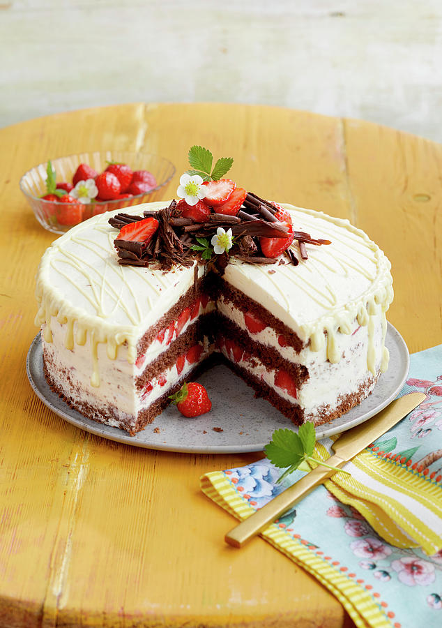 Black Forest Gateau Strawberry Cake #2 Photograph by Stockfood Studios /  Katrin Winner